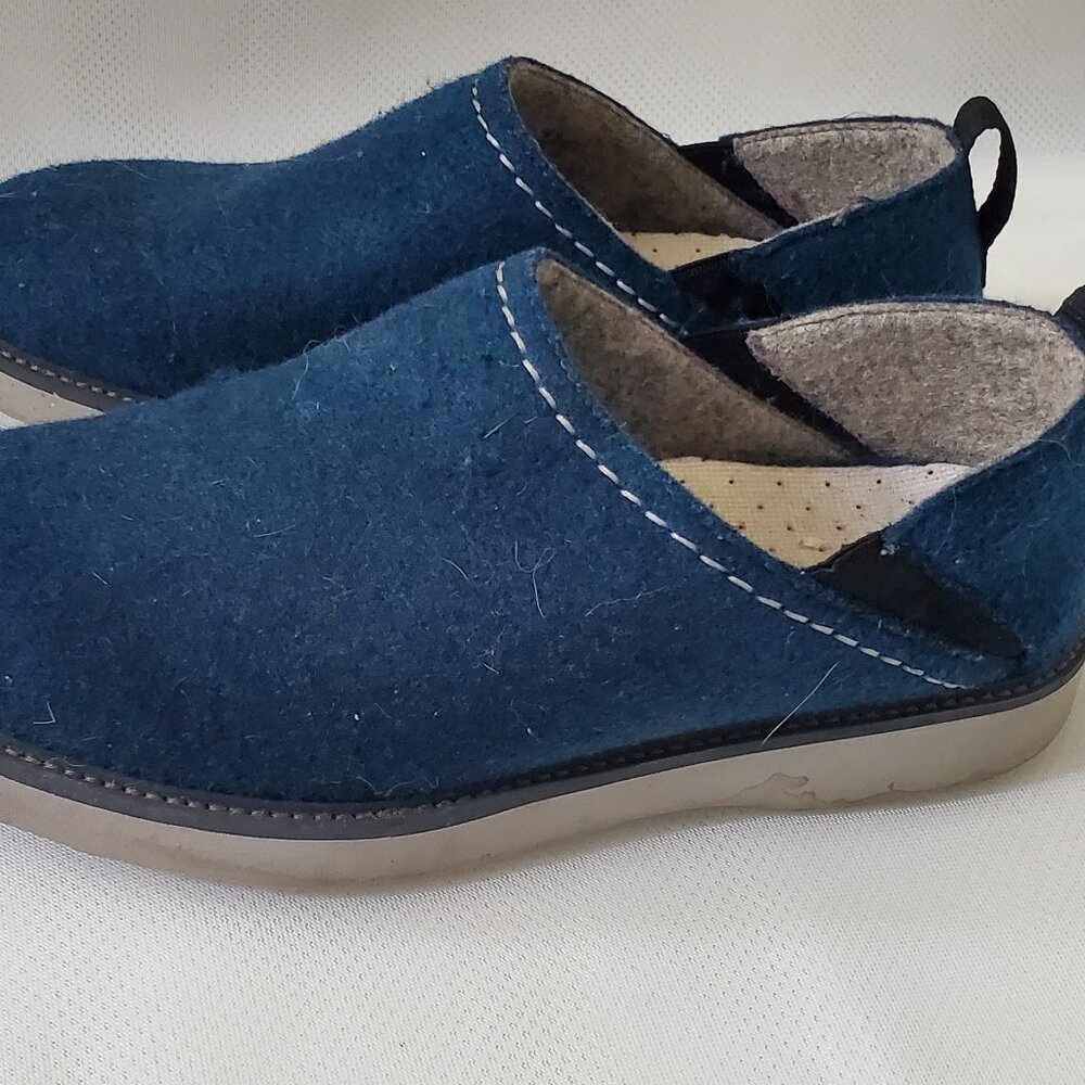 SAMUEL HUBBARD Mens Spring Back Monopett Felt Clog Size 10.5 M Royal Blue $170
